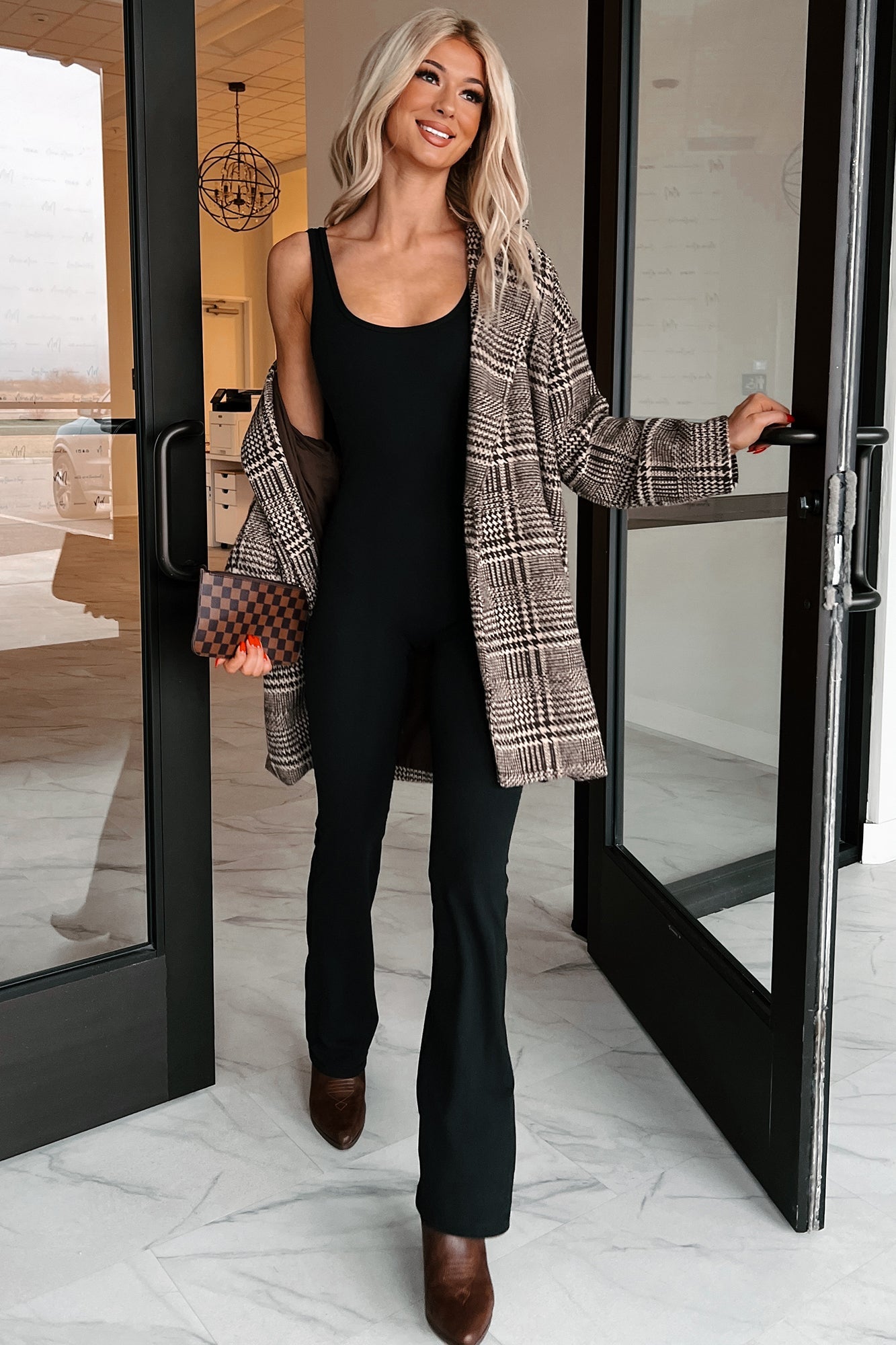 Part Of The Story Flared Leg Jumpsuit (Black)