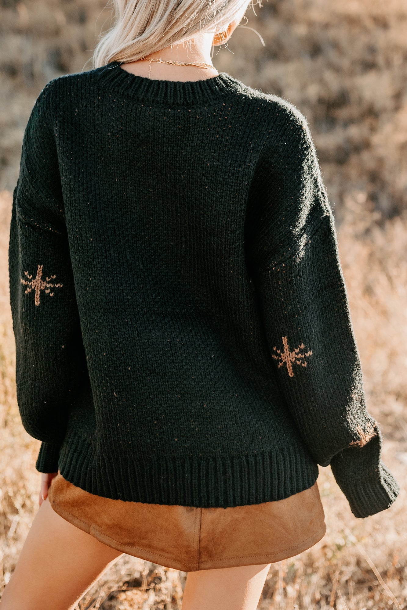 Raised On Rodeo Cowboy Boot Knit Sweater (Black)