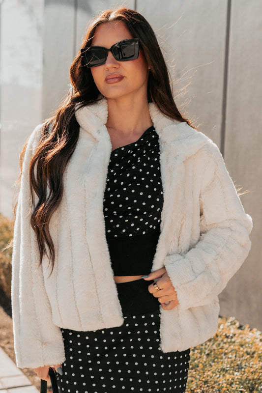 Snuggle Bug Faux Fur Jacket (Ivory)